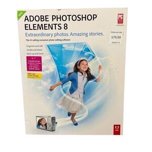Photoshop Elements 8 for Windows - New Sealed - Photo Editing Software